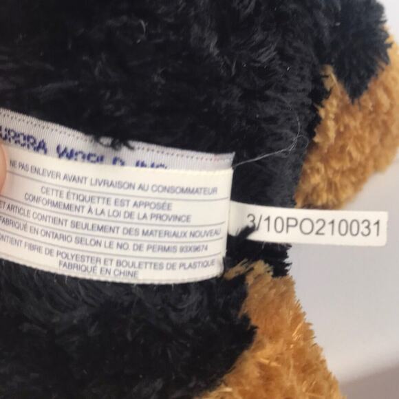 Aurora 12" Daschund Plush Black and Brown Tan Dog Stuffed Animal Toy - Picture 9 of 10